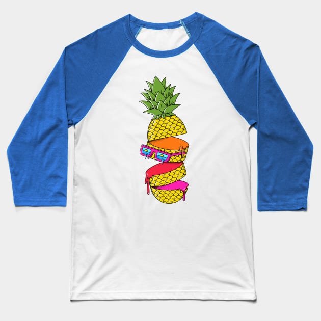 Pineapple Colors Baseball T-Shirt by coffeeman